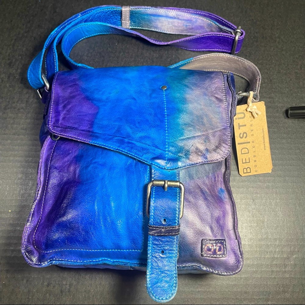 BNWT Bed Stu Venice Beach Moody Blues crossbody GREAT GRADUATION GIFT! - Picture 1 of 16